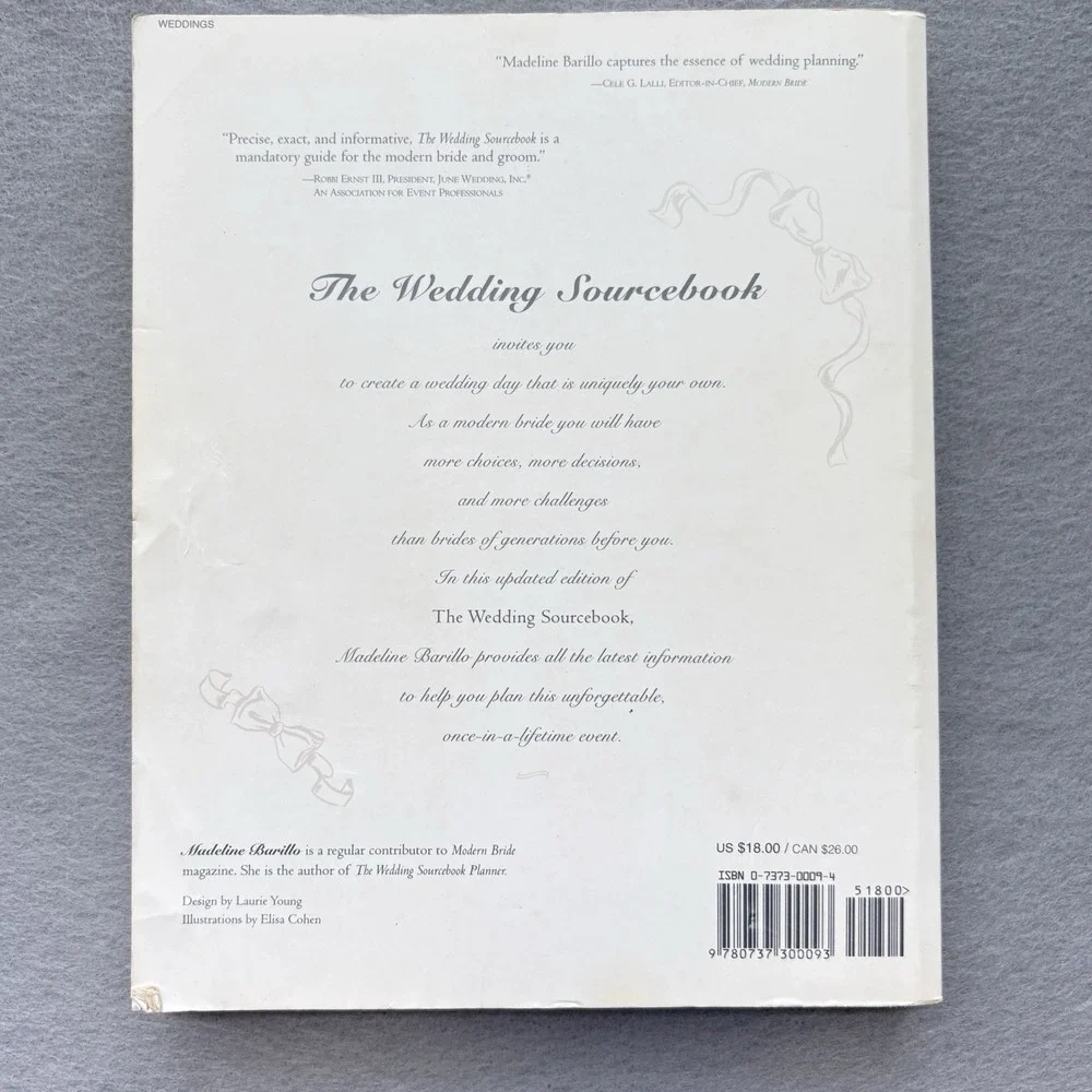 Vintage 1996 The Wedding Sourcebook Book Brides‎ Wedding Planning Guide Classic